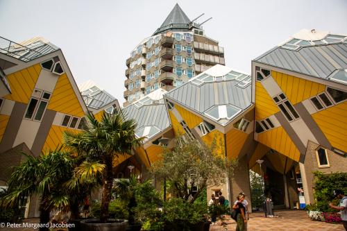Cube houses (Tysk: kubuswoningen) , designet a Arkitekt Piet Blom.Rotterdam Holland (NL)
