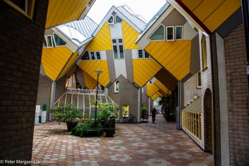 Cube houses (Tysk: kubuswoningen) , designet a Arkitekt Piet Blom.Rotterdam Holland (NL)